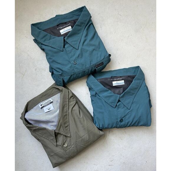 Columbia PFG Omni-Shade Sun Protection Shirt Men’s 5X Lot of 3 Fishing Outdoors - Picture 1 of 13